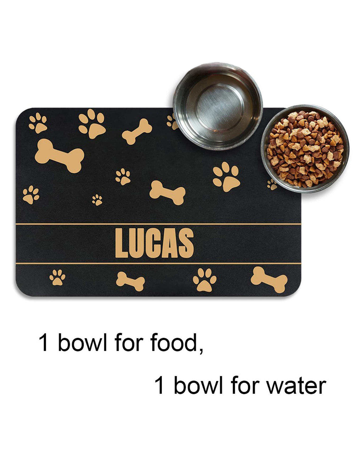 Custom Cute Pet Food Mat